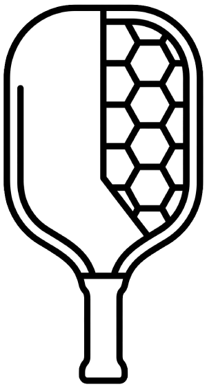 Shield with honeycomb pattern icon.